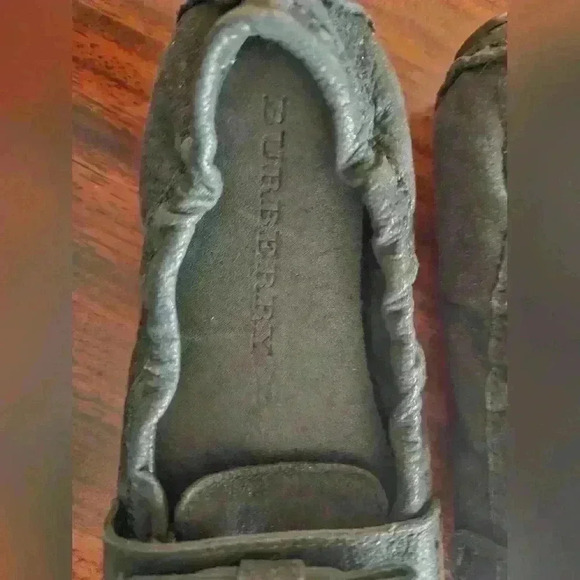 Burberry Kids Sumpter Black Suede Mocasins Size 27 NWB - Picture 6 of 8